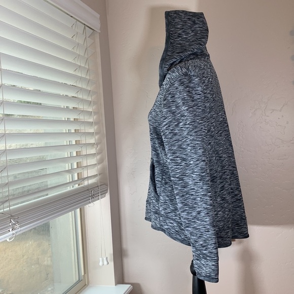 Tangerine Women's Grey White Pullover Hoodie - High Low Hem - XL - Picture 6 of 13